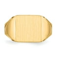 thumbnail image 4 of 14K Yellow Gold Ring Band Signet 12.0x12.0mm Open Back Men's, Size 5, 4 of 5