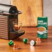 Cafe La Llave Espresso, Dark Roast Latin-Style Coffee Capsules, Intensity 11, 10 Count
