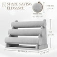 thumbnail image 6 of Velvet Bracelet Holder Display - Gray Bracelet Display Stand for Selling & Displaying - Detachable 3 Tier Jewelry Stand for Sellers, Vendors, 6 of 6