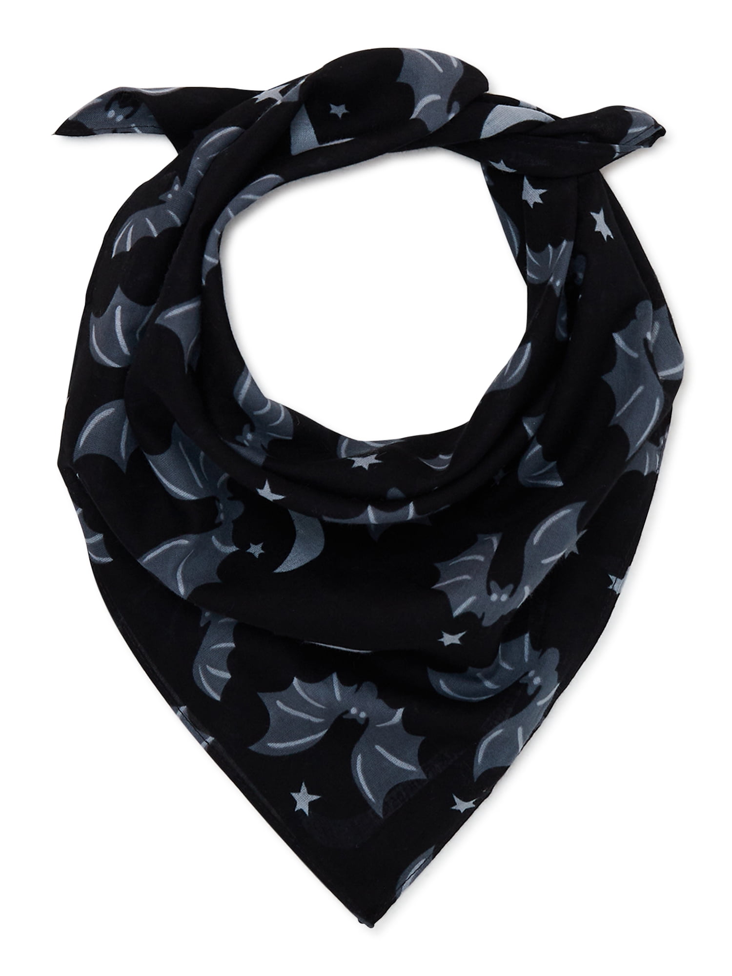 Time and Tru Bats and Moon Printed Bandana