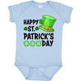 thumbnail image 3 of Inktastic Happy St. Patrick's Day Green Hat and Clovers Boys or Girls Baby Bodysuit, 3 of 5