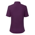 thumbnail image 3 of Doublju Women's Short Sleeve Slim Fit Button Down Dress Shirt (Plus Size Available), 3 of 5