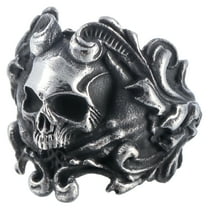 ZMY Home Stainless Steel Party Chunky Jewelry Edgy Fungus Wrap Skull Ring (11)