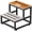 Gray, variant on BTY 2 Step Stool, Wooden Step Stools with Wood Metal Frame, 500 lbs Heavy Duty Non-Slip Step Stool for High Bed, Kitchen, RV Step - Gray