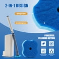 thumbnail image 5 of Toilet Bowl Wand Toilet Refills Cleaner Kit- Toilet Brush, Storage Caddy and 8 Disinfecting Refill Heads with Ocean Blue Fresh Flavor, 5 of 7