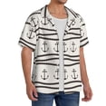 thumbnail image 4 of Haiem Anchors and Ropes Men's Casual Shirts Short Sleeve Button Down Shirts Fashion Textured Summer Beach Shirt-Medium, 4 of 7