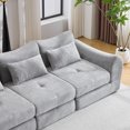 thumbnail image 6 of 101.5" Modular Sectional Sofa,Chenille Cloud Sofa Couch Convertible Folding Sofa Bed for Living Room,Bedroom,Apartment,Grey, 6 of 8