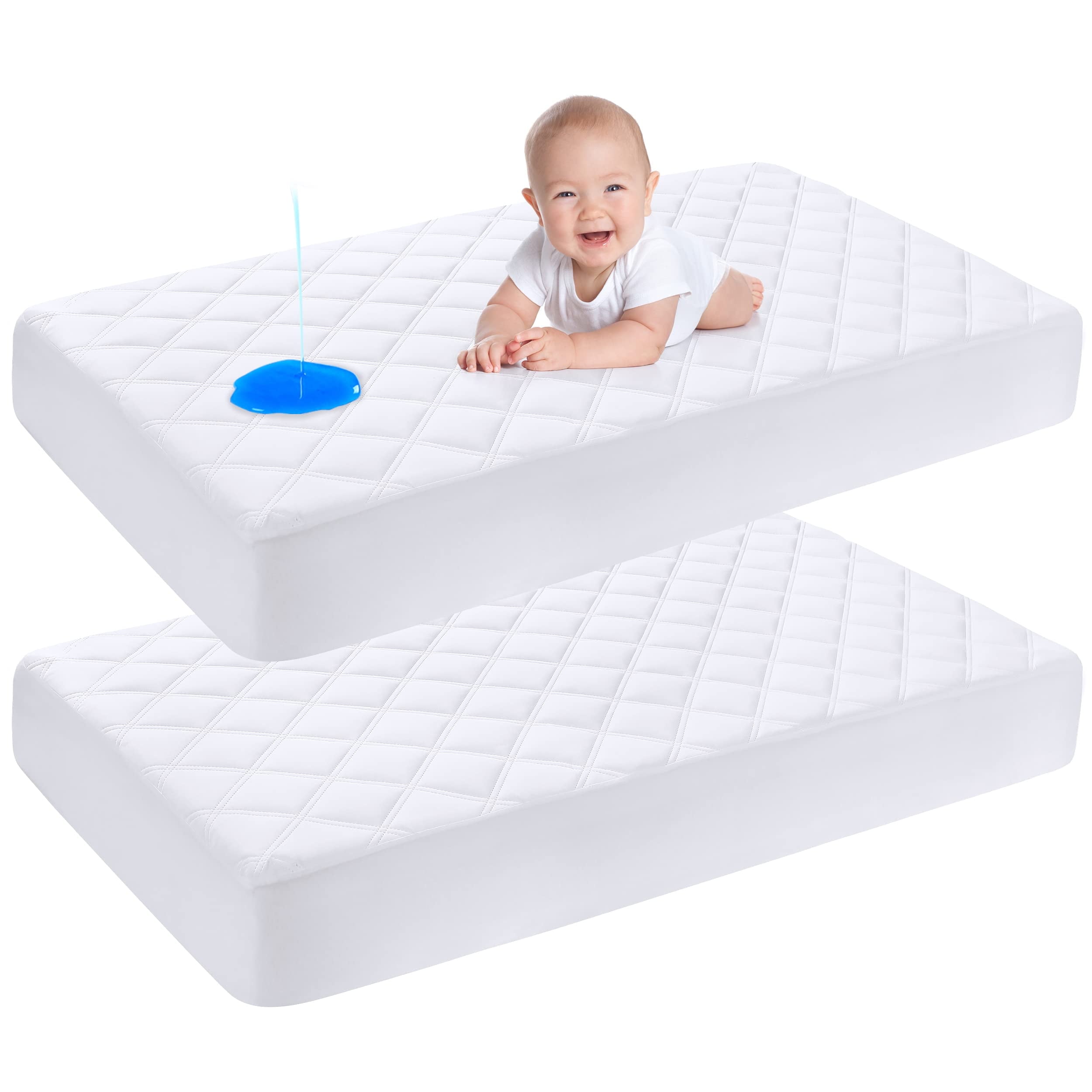 LA Baby 3 Waterproof Mini Portable Crib Mattress Pad with Embossed Cover For Non Full Size Cribs Only Walmart