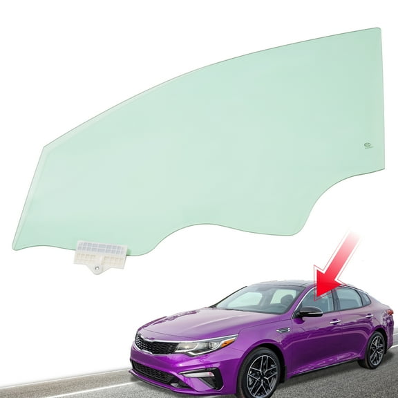 KOJEM Left Front Door Window Glass Fit for 2016-2020 Kia Optima 4D Sedan Driver Side