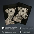 thumbnail image 2 of Artery8 Dog Lover Portrait Pencil Drawing Pet Animal Living Room Artwork Framed Wall Art Print A4, 2 of 5