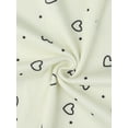 thumbnail image 5 of INSPIRE CHIC Women's Ribbed Knit Pajamas Soft Stretchy O-Neck Short Sleeve Tops with Shorts Cute Patterns Ruffle Lounge Sets XL Beige Heart, 5 of 6