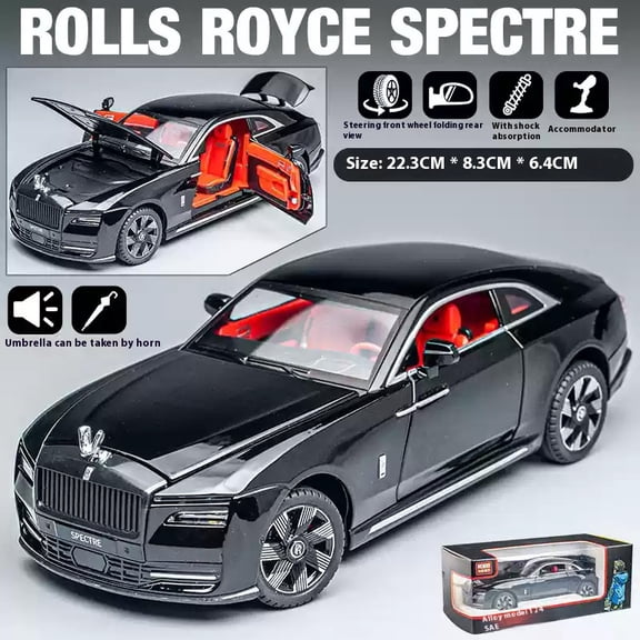 1:24 Rolls-Royce Shining Alloy Model Toy Vehicle, Best Collection for Vehicle Enthusiasts, Christmas/Birthday Gifts
