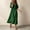 Green, variant on Josdec Women's Wrap V-Neck Short Sleeve Linen Maxi Dress Button Detail with Side Pocket Solid Color Casual for Beach Vacation Wear S-XXL