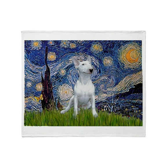 CafePress - Starry/Bull Terrier (#4) Throw Blanket - Soft Fleece Throw Blanket, 50"x60" for All Ages
