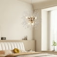 thumbnail image 2 of Modern 8-Lights Sputnik Chandelier Lighting, Small Dandelion Gold Ceiling Pendant Light Fixtures, Round Firework Crystal Hanging Lamp for Dining Room Bedroom Kitchen Island, 2 of 6