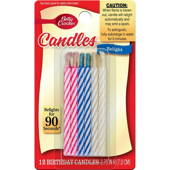 Betty Crocker Relight Candle - 12 Count