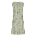 thumbnail image 5 of Summer Plus Size Dresses for Women 2024 Comfort Printed Sleeveless V-Neck Dress, 5 of 5