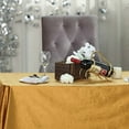 thumbnail image 3 of BalsaCircle 90" x 132" Gold Rectangular Premium Velvet Tablecloth Table Linens, 3 of 8