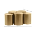 thumbnail image 3 of Meridian Furniture Dimple 5 Piece Gold Iron Metal Coffee Table, 3 of 4