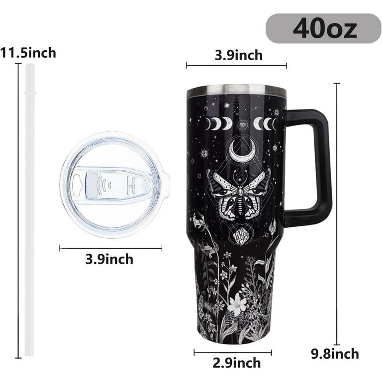 Agh 20oz Sublimation Tumblers with Handle Straight Skinny Tumblers, Stainless Steel Vacuum Insulated Tumblers with Lid & Straw, Portable Travel Coffee