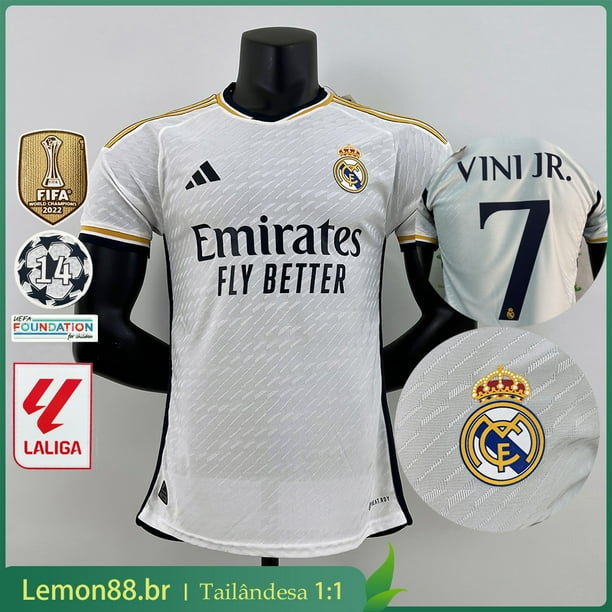 Jugador 2023-24 Jersey Real Madrid Local Camisasde Fútbol Personalización Nombre Número