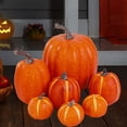 thumbnail image 4 of 7x Assorted Artificial Pumpkins Fall Foam Crafts Halloween Home Decors Party yellow, 4 of 8