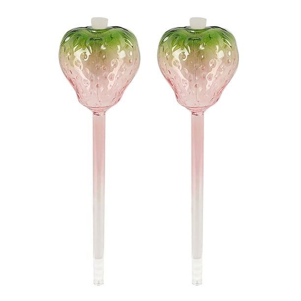 Bulbos de autorriego para plantas de interior, globos de riego para plantas de setas, inserto de maceta, bulbos de riego de fresa para jardineros domésticos ocupados, plantas en maceta