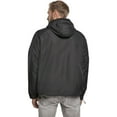 thumbnail image 4 of BRANDIT INDIVIDUAL WEAR Adult Male Fleece-Lined Quarter Zip Windbreaker Pullover, Black, Size: S, 4 of 6
