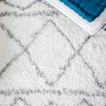 thumbnail image 6 of SAFAVIEH Pro Lux Marie Geometric Shag Area Rug, Ivory/Grey, 6'7" x 6'7" Round, 6 of 8