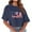 Navy, variant on Summer Tops For Women 2026 Vacation Womens Tops Dressy Casual 3/4 Sleeve Blouses For Women Business Casual 100 Percent Cotton V Neck T Shirts Women Plus Size