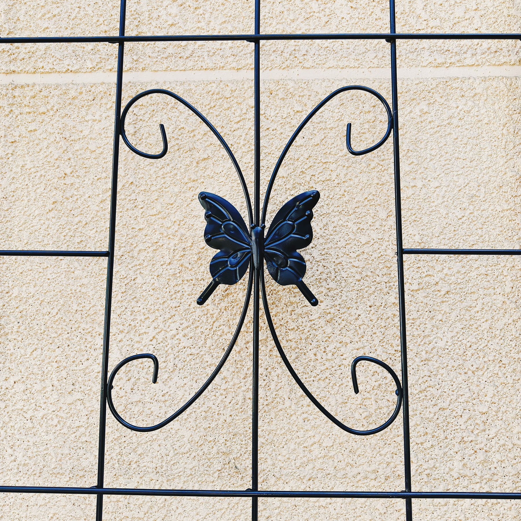 4 Pack Large Garden Trellis 86.7"H x 19.7" W Heavy Duty Rustproof Black Iron Plant Trellis for Potted Plant Support Metal Climbing Rose Trellis Vine Vegetable Cucumber