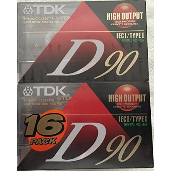 TDK D90 16-Pack Cassettes audio Haut Rendement