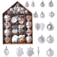 thumbnail image 3 of POINTERTECK 70Pcs Christmas Tree Ornament Set Christmas Ball Ornament Hanging Christmas Tree Baubles Reusable Xmas Tree Ornament Christmas Tree Decoration for Holiday Christmas, 3 of 11