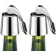 thumbnail image 1 of Juego de 2 tapones de vino - Tapón de botella de vino de acero inoxidable con sello de silicona, conservante de bebidas reutilizable, conservador de frescura, 1 of 5