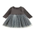 thumbnail image 1 of PENGXIANG Enfant en Bas Âge Filles Robe Paillettes Étoiles Lune Motif Tulle Tutu Robe, 1 of 8