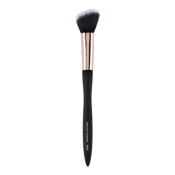 Profusion Cosmetics Artistry Series Angled Powder Brush, Dense Synthetic Bristles for Blush, Contour & Highlighter, Vegan & Cruelty Free, Black