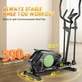 Elliptical Machine 8 Levels Elliptical Trainers with Heart Rate Sensor LCD Monitor Smooth Quiet
