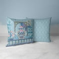 thumbnail image 4 of Mughal Paradise Faux Suede Accent Throw Fabric Pillow in Mint Green 16x16, 4 of 5