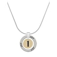 thumbnail image 1 of Delight Jewelry Goldtone Disc 1/2'' Initial - l - Joy Ring Charm Necklace, 18", 1 of 4