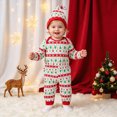thumbnail image 2 of HCNTES Boys Winter Outfits My First Christmas Baby Boy Baby Boy Fall Clothes Long Sleeve "Merry Christmas", "Ho Ho Ho" Romper Xmas Pattern Jogger Pants 0 6 9 12 18 Months Boys Autumn Fall Set, 2 of 7