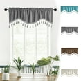 thumbnail image 1 of Sentmoon Boho Curtains with Tassel Elegant Fringed Window Curtains --Patterned Rod Panels - Stylish Short Drapes Blackouts Curtains Home Decor for Windows Coffee, 1 of 9