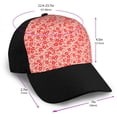 thumbnail image 2 of Naloa Red Pretty Flowers Adult adjustable Print Baseball Hat, Patchwork curved brim baseball capfor Men and Women, One Size, 2 of 5
