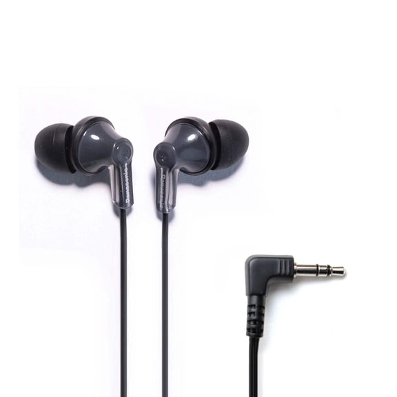 Panasonic ErgoFit Earphones, Neodymium Drivers, RP-HJE120 (Black), RP-HJE120-K
