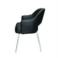 thumbnail image 3 of Chaise de Salle à Manger Moderne CaressoftPlus Noire, 3 of 6