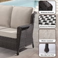 thumbnail image 6 of Meetleisure Outdoor PE Rattan Three-seat sofa, Beige, 6 of 6