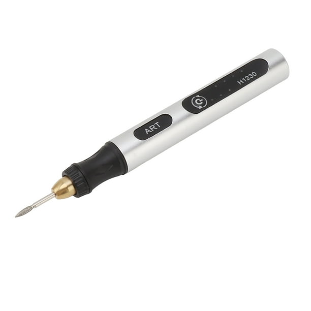 Herramienta Rotativa Inalámbrica, Velocidad Variable 4,2 V, Herramienta De Grabado Eléctrica Portátil De Aluminio Plateado Y ABS De 300 MAh Para Trabajar La Madera