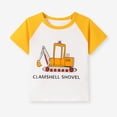thumbnail image 6 of BOBOGOJP Toddler T-Shirts Boys Short Sleeve Tees Cotton Casual Graphic Crewneck Summer Top Yellow for Size 7 Years, 6 of 7
