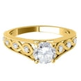 thumbnail image 2 of Aonejewelry 0.50 Ct. Halo Diamond Wedding Engagement Ring Crafted In 14k Solid Yellow Gold, 2 of 4