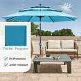 thumbnail image 5 of Autlaycil 10' Patio Umbrella 3 Tiers with Tilt and Crank for Outdoor, Pool, Beach, Garden, Blue, 5 of 6