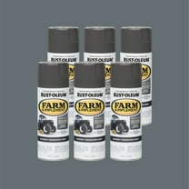 6 Pack, Massey Ferguson Gray, Rust-Oleum Specialty Farm & Implement Gloss Spray Paint-280133, 12 oz